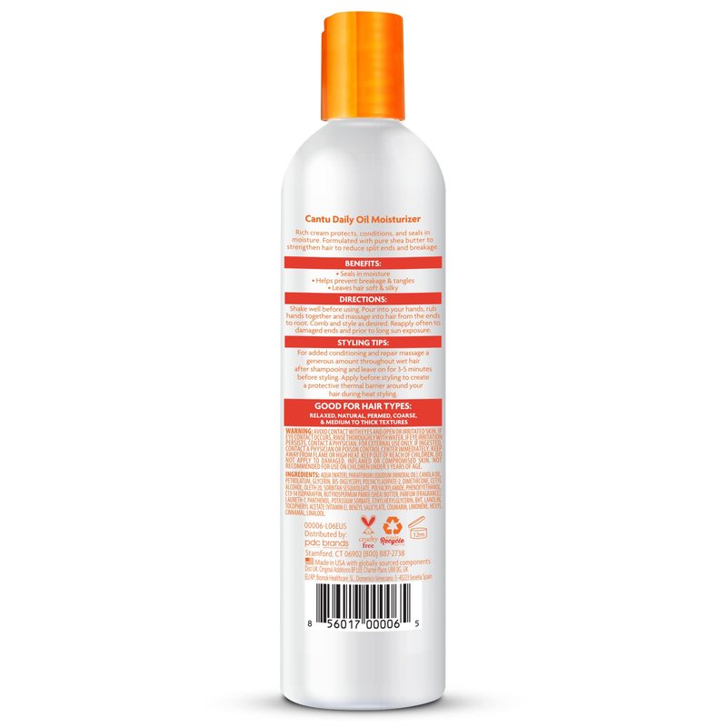 Cantu Daily Oil Moisturizer with Shea Butter, 13 fl oz (Pack of 3)