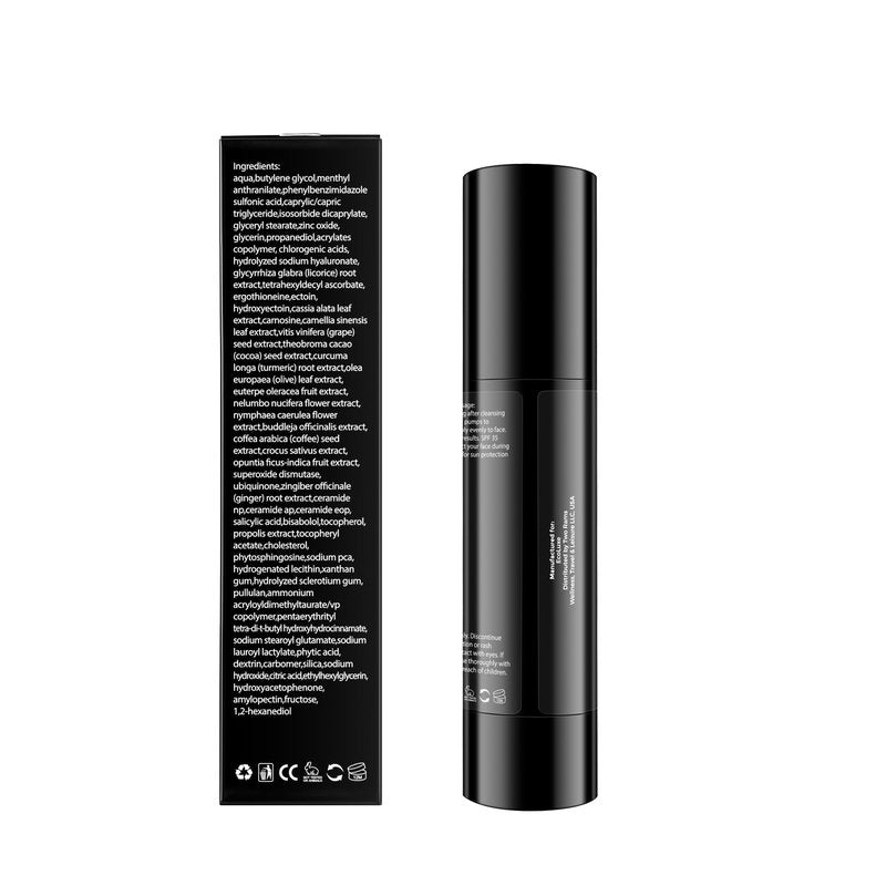 EcoLuxe Daily Defense Vitamin C Serum with Propolis and SPF 35 – Gentle Stabilized Vitamin C for Sensitive Skin, Brightening & Hydration