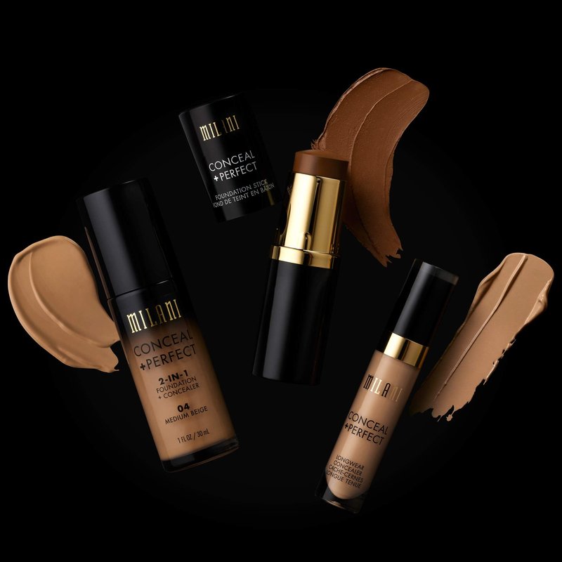Milani Conceal + Perfect 2-in-1 Foundation + Concealer for a Flawless Complexion, Under Eye Corrector, Cover Redness and Imperfections, Waterproof and Sweatproof - 01A-Creamy Nude