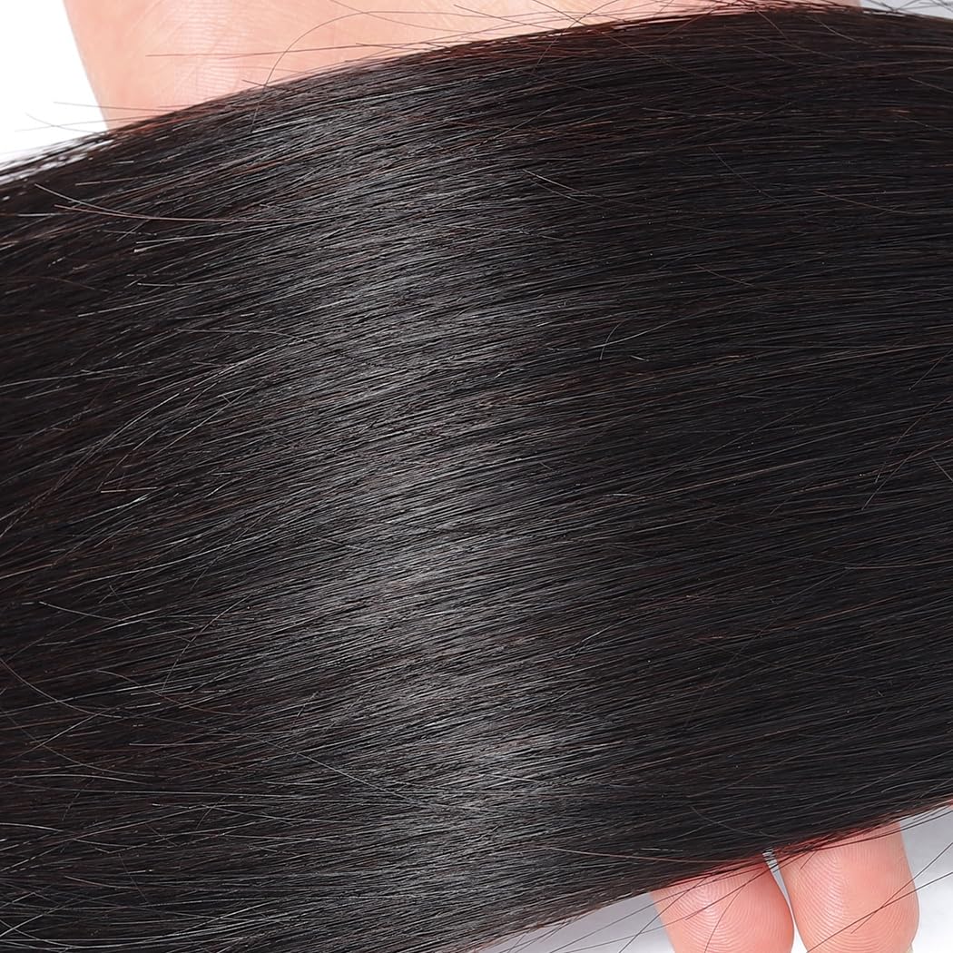 Odir 12 Inch Straight 4x4 Lace Closure Brazilian Human Hair 150% Density Unprocessed Straight Virgin Human Hair Swiss Lace Closure HD Lace Frontal No Bleached Knots Closure Natural Color