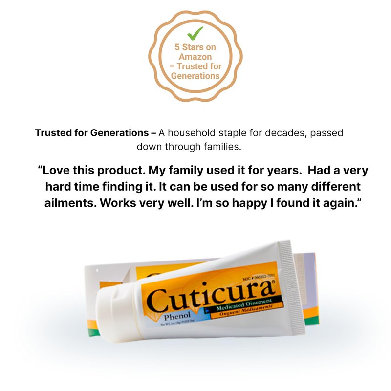 Cuticura Medicated Ointment | First Aid Antiseptic | Infection Protection | Antibiotic-Free Ointment for Cuts, Scrapes & Burns | Soothing Itch & Pain Relief with Aloe Vera & Vitamin E (1 oz) (1 Pack)