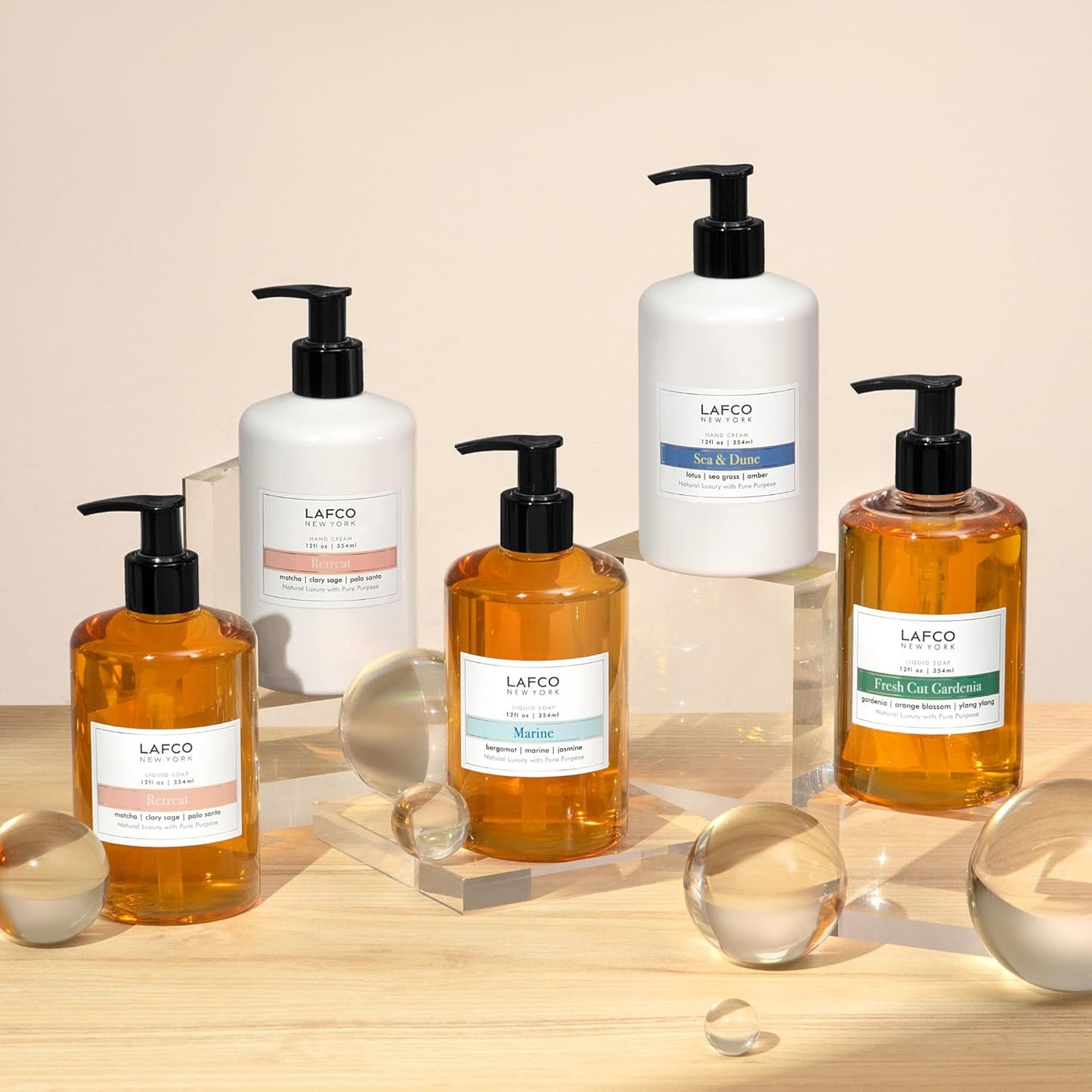 LAFCO New York Liquid Soap, Marine - 12 oz - Regenerates, Protects & Moisturizes - All Skin Types - Hypoallergenic, Synthetic Free & Cruelty Free - Made in Italy