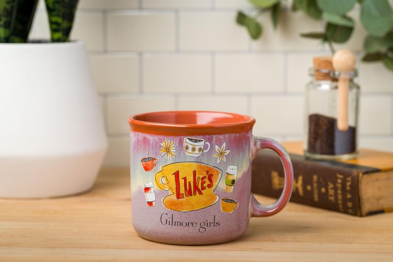 Silver Buffalo Gilmore Girls High Gloss Ceramic Camper Mug Featuring Luke's Diner Logo, 20 Ounces