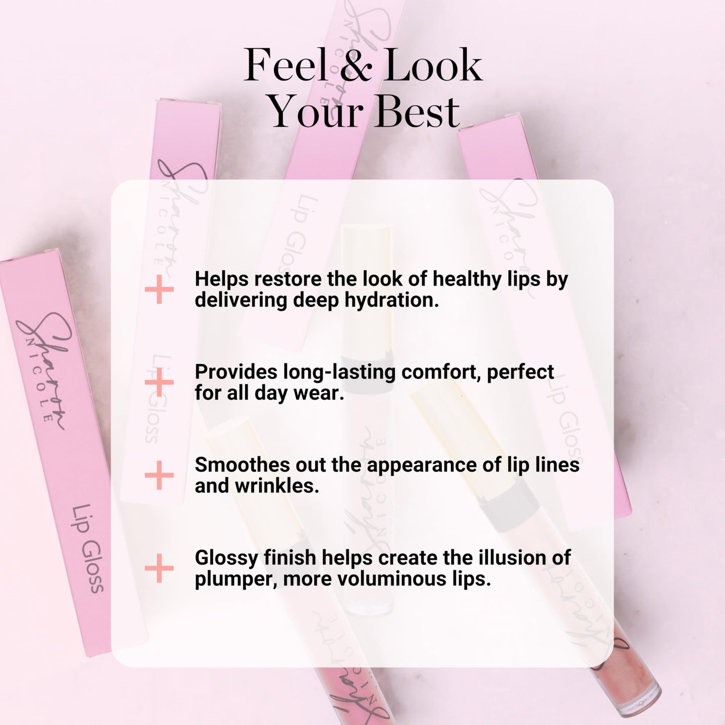 Sharon Nicole Nude High Gloss, Long Lasting, Moisturizing Lip Gloss | Provides All Day Comfort & Wear | Cruelty Free | Beauty Made in Italy Shade Luna Del Sol