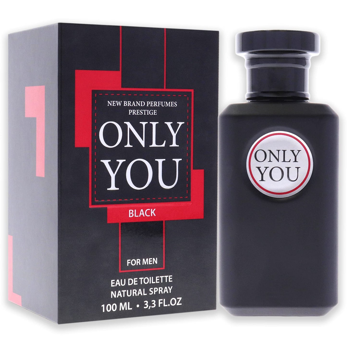 New Brand Perfumes Only You Black EDT Spray Men 3.3 oz,OYOU1M