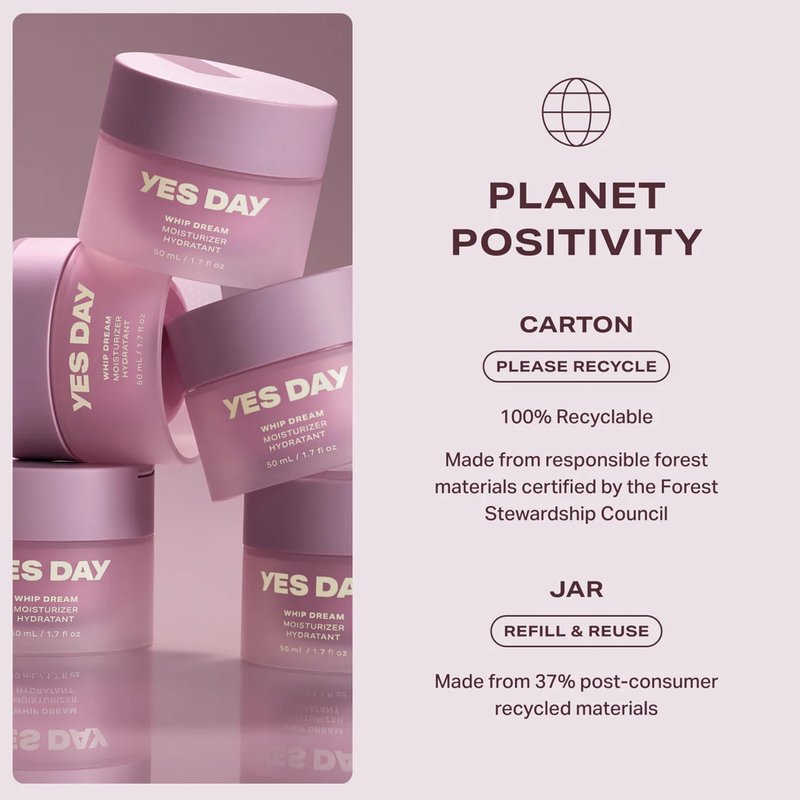 Yes Day Whip Dream Face Moisturizer for Teens – Whipped Airy Gel Cream for Glowing Skin – Clean Hydrating Skincare for Teens & Ages 10 Up, with Coconut and Vegan Ceramides (50ml)