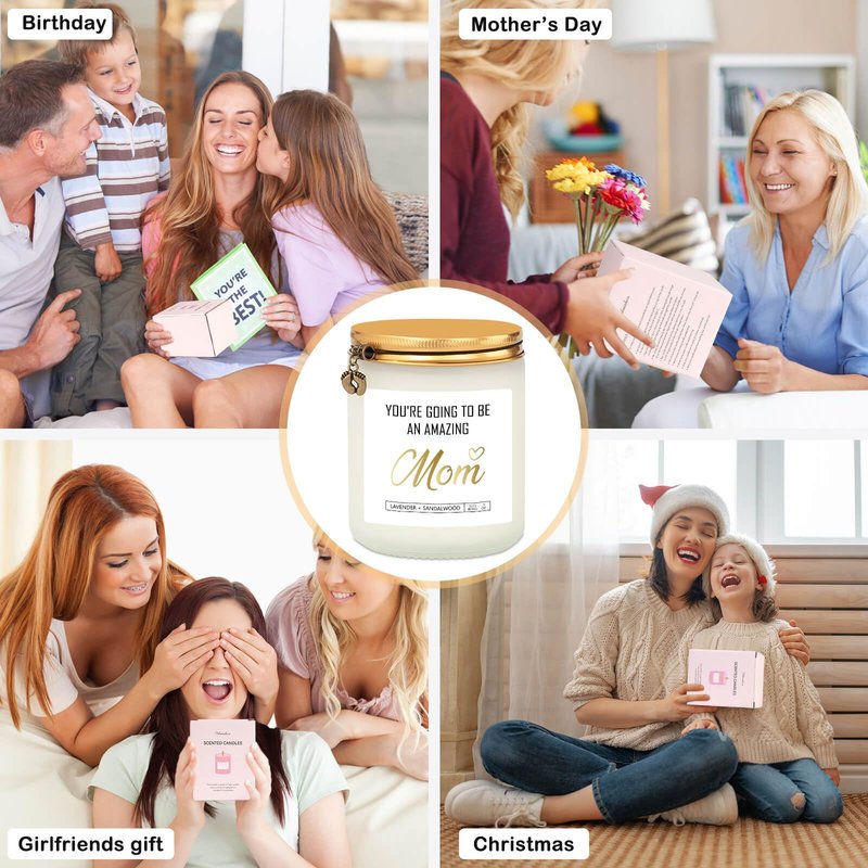 First Mothers Day New Mom Gifts, Soy Wax Candle for New Moms - Funny & Expecting Mom Gifts, Pregnant Women's First Time Moms Gift