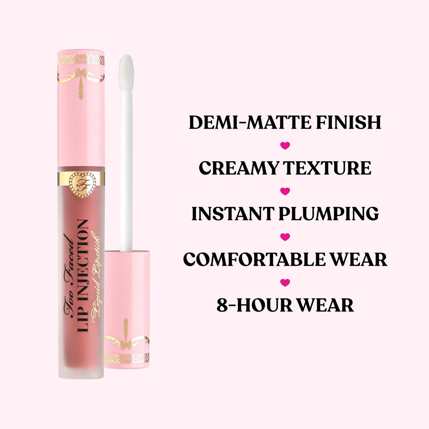 Too Faced Lip Injection Power Plumping Cream Longwear Liquid Lipstick | Hydrating, Matte + Long Lasting, 0.1 fl. oz.