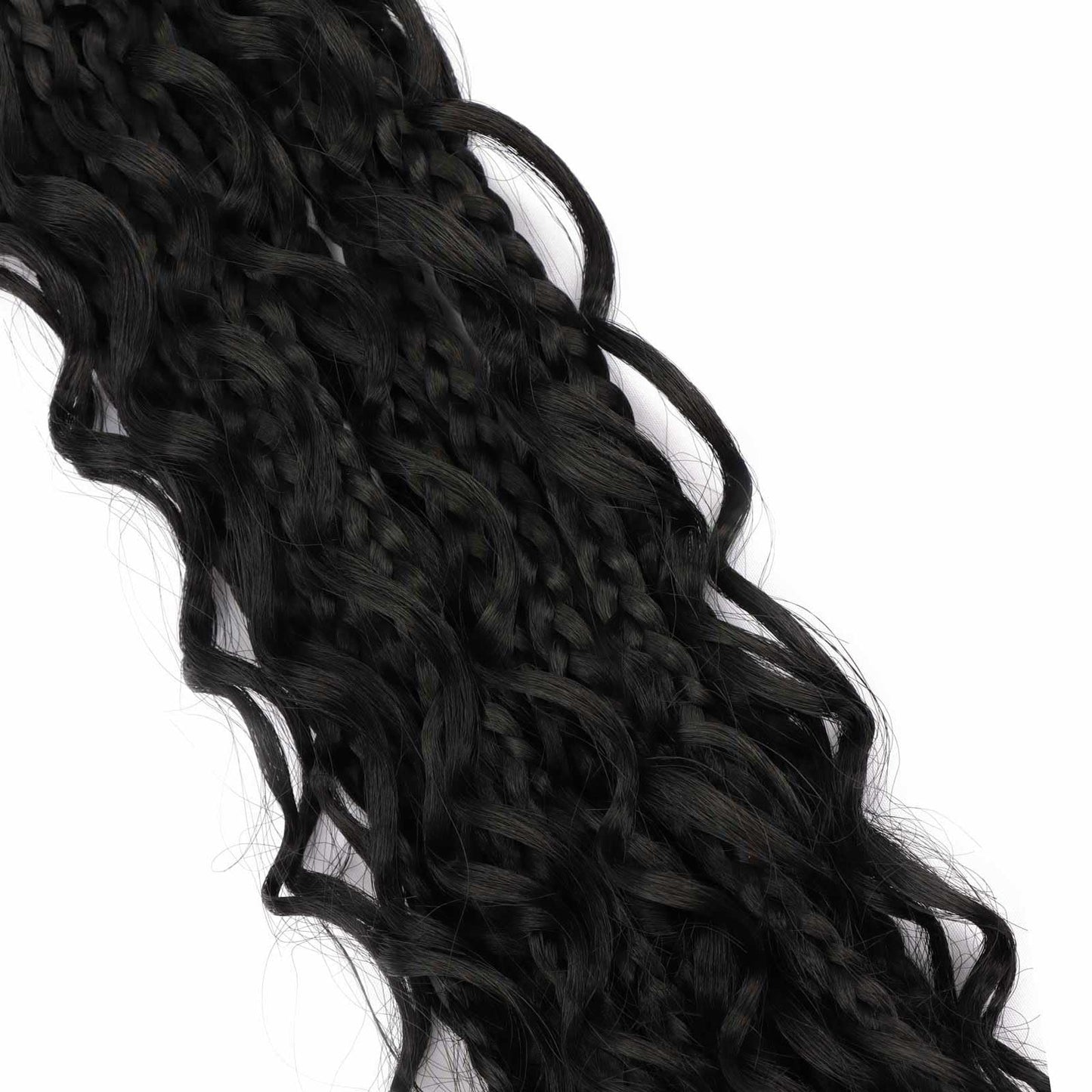 8 Packs Goddess Box Braids Crochet Hair 20 Inch Crochet Braid Hair with Curly Ends Boho Braids Bohemian Crochet Braid Hair for Women (1B, 20 inch 8 pack)