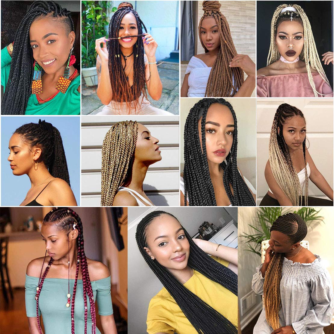 Pre Stretched Braiding Hair 26 Inch 8 Packs Professional Soft Yaki braiding Hair For Braids Hot Water Setting Synthetic Crochet Hair Extensions (26 Inch (Pack of 8), #1B/Bug)