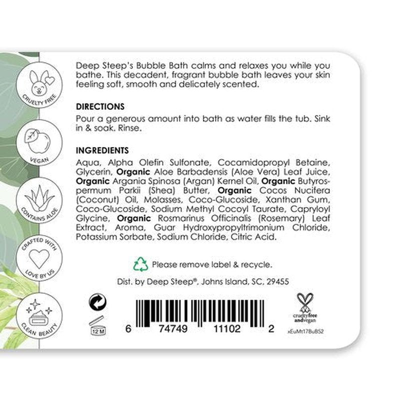 Deep Steep Bubble Bath, 17oz (Pack of 2) (Eucalyptus Mint)