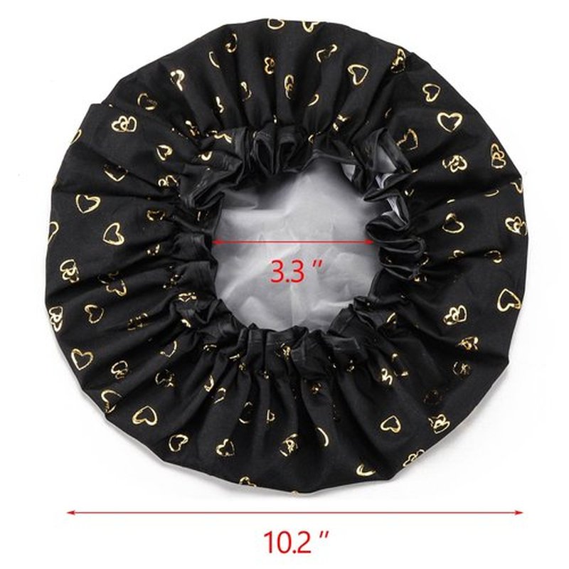 Tbestmax 4 Pcs Shower Caps Hat for Women and Girl, Reusable Waterproof Bath Cap Double Waterproof Layers