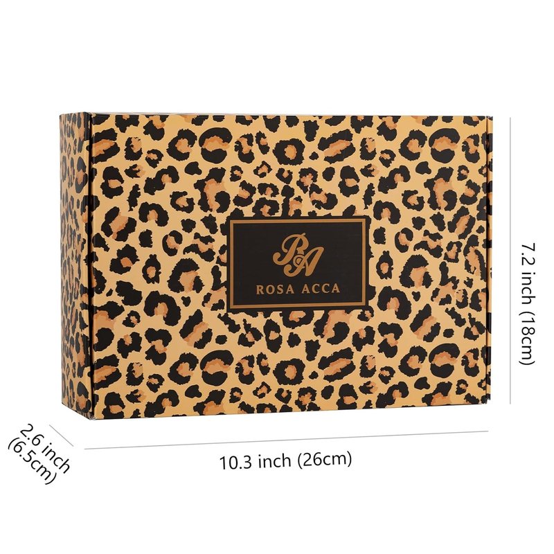 Mother's Day Gift Set - 23 Pcs Leopard Skin Care Collection | Spa Basket with Cream, Bath Bombs & Serum