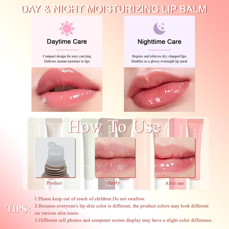 HULYHDP Summer Butter Lip Balm, Long-lasting Hydrating and Moisture, Natural Glow Non-Sticky Transfer-Proof, Nourishing for Dry Lips, Women-Focused Lip Care with Shea Butter (#Pink Guava, 1Pcs)