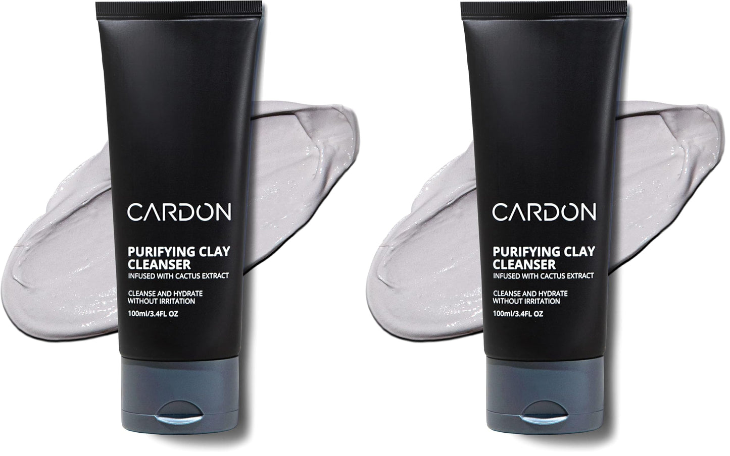 Cardon Men's Deep Pore Cleaning Clay Face Wash, 4x Better Than Charcoal, Oily, Acne-Prone Skin | Korean Premium Skin Care | Remove Face Oil & Dirt, (1 CT) (Pack of 2)