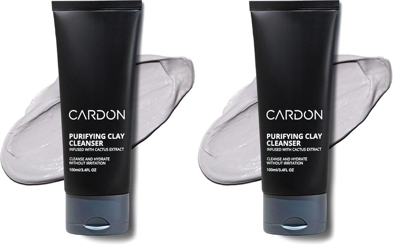 Cardon Men's Deep Pore Cleaning Clay Face Wash, 4x Better Than Charcoal, Oily, Acne-Prone Skin | Korean Premium Skin Care | Remove Face Oil & Dirt, (1 CT) (Pack of 2)