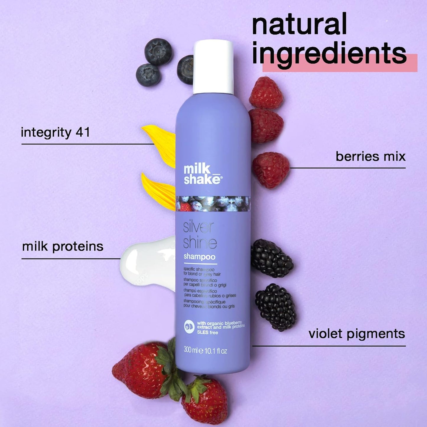 milk_shake Silver Shine Light Purple Shampoo for Blonde Hair