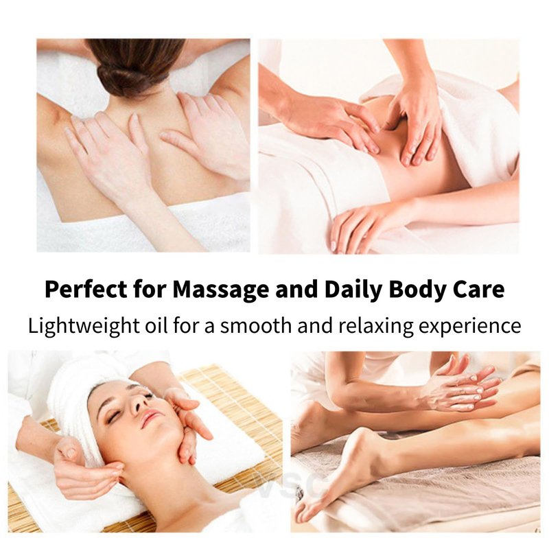 Almond Oil for Massage and Skin Moisturizing, Lightweight Hydrating Body Oil for Dry Skin, Spa Body Care Oil with Almond Extract, 200ml / 6.76 fl oz