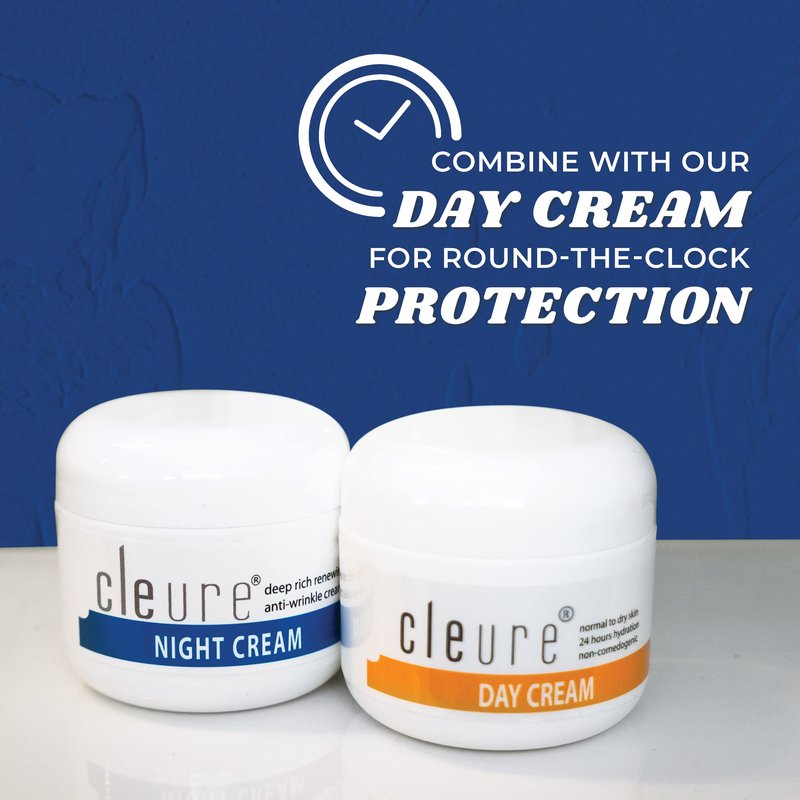Cleure Hyaluronic Acid & Shea Butter Moisturizing Cream Set – Day & Night Face Moisturizer for Sensitive Skin – Fragrance Free, Paraben Free, Gluten & Salicylate Free