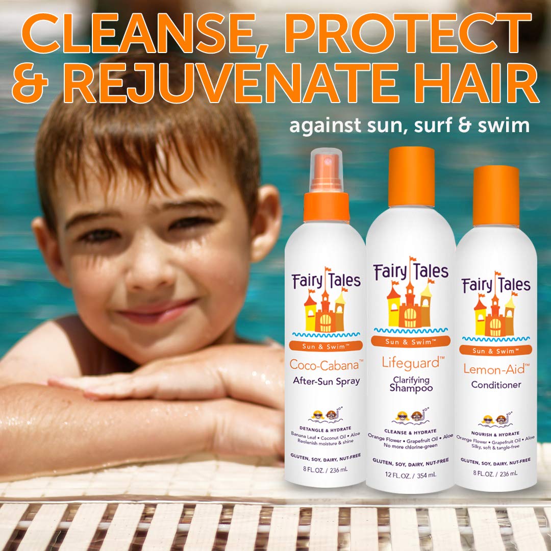 Fairy Tales Swim Shampoo for Kids - 32 oz | Made with Natural Ingredients in the USA | Chlorine Removal Swimmer Shampoo for Kids | No Parabens, Sulfates, or Synthetic dyes