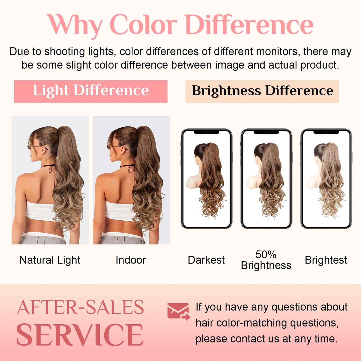Ponytail Extension, Behufun Long Wavy Drawstring Ponytail 26" Clip in Hair Extensions Ponytail Fake Pony Tails Hair Extensions Natural Soft Heat Resistant Synthetic Hairpiece for Women Brown to Blonde