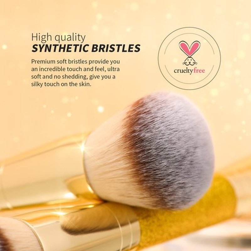 DUcare Makeup Brushes Double Ended Foundation Powder Brush Concealer Brush Perfect for Rounded Taperd Liquid, Cream, Powder,Blending, Buffing