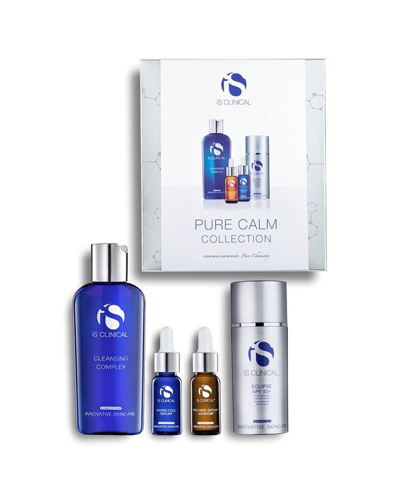 iS CLINICAL Pure Calm Collection, Calming Skincare full regimen, Collection Gift Set, Perfect for red or irritated skin
