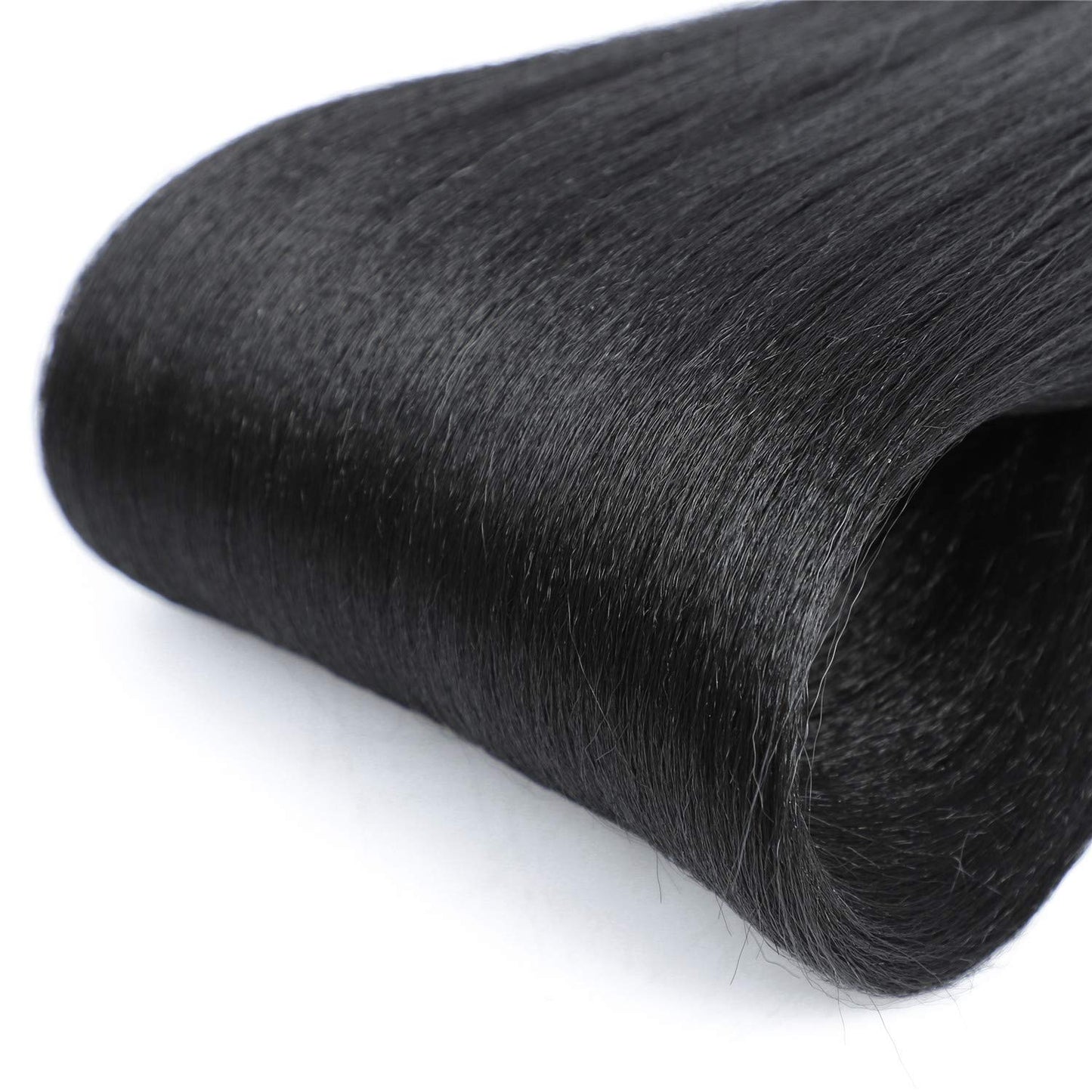 RUN SHUI Pre-stretched Braiding Hair, Synthetic Fiber Hair Extensions, Ombre Braiding Hair Pre stretched, Crochet Twist Braid (18''-8packs, 1b)…
