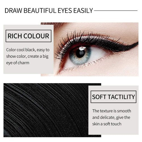 Matte Quick-Dry Eyeliner,Long Wear Gel Eyeliner Pencil,Natural Black Eyeliner Cream Waterproof Eyeliner Pen,Smokey Eyeshadow Palette Stick Crayon,Gel Eye Liner for Goth Halloween Makeup (Dark Grey)