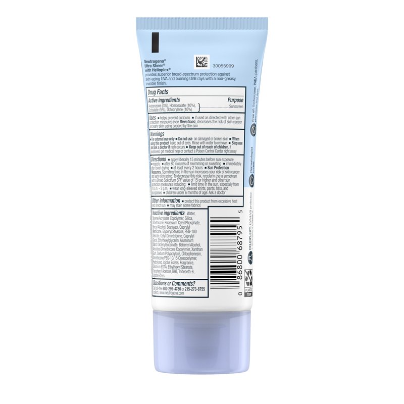 Neutrogena Ultra Sheer Dry-Touch Sunscreen For Face & Body, SPF 45 Broad Spectrum UVA/UVB Protection, Lightweight Water Resistant & Non-Greasy, Travel Size Sunscreen, 3 fl. oz Pack of 3
