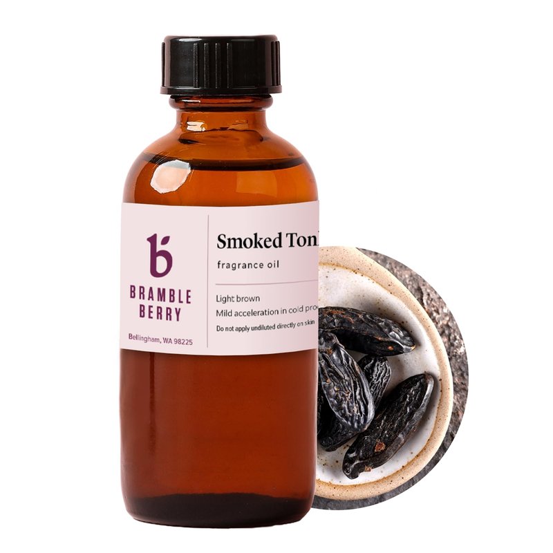 Bramble Berry Smoked Tonka & Oud Warm Bean & Wood Scent for Soap Making, Candles, Lotion, Bath Bombs & Perfume | Skin Safe, Vegan, Paraben & Phthalate Free, DIY Craft Essential