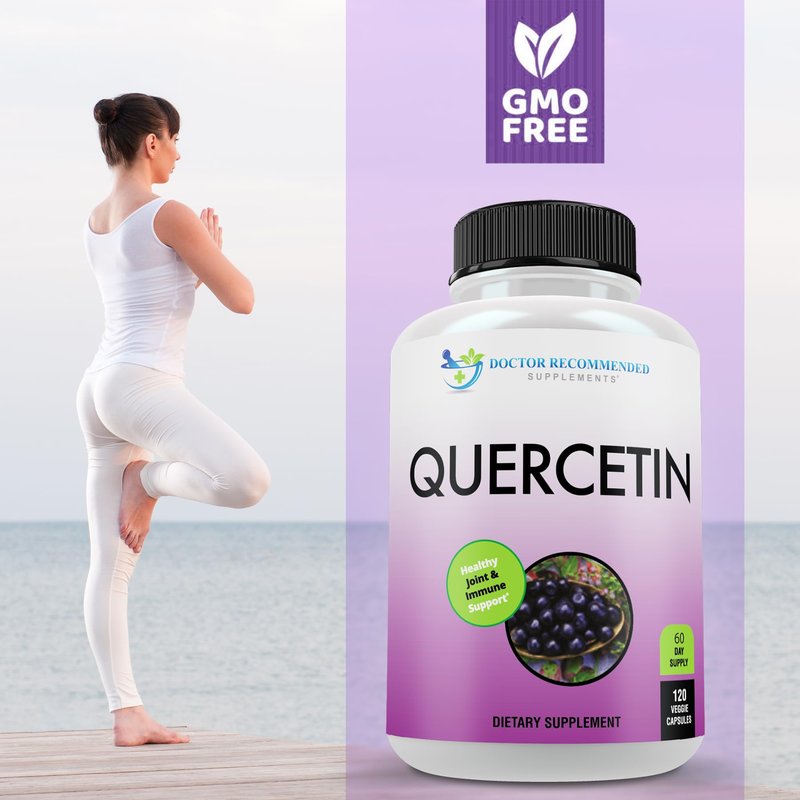 DOCTOR RECOMMENDED SUPPLEMENTS Quercetin 1000mg Per Serving - 120 Veggie Capsules, Vitamin Supplement, 60 Day Supply, (Vegan and Non-GMO)