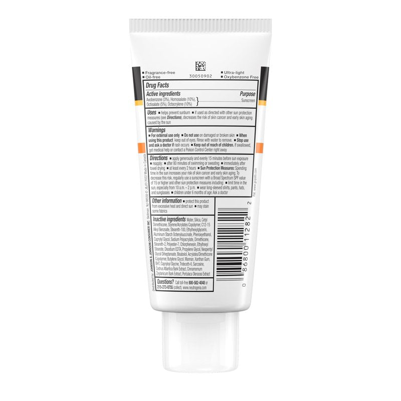 Neutrogena Clear Face Liquid Lotion Sunscreen for Acne-Prone Skin, Broad Spectrum SPF 50 Protection, Oil-, Fragrance- & Oxybenzone-Free Sunscreen, Non-Comedogenic, Twin Pack, 2 x 3 fl. oz (Pack of 2)