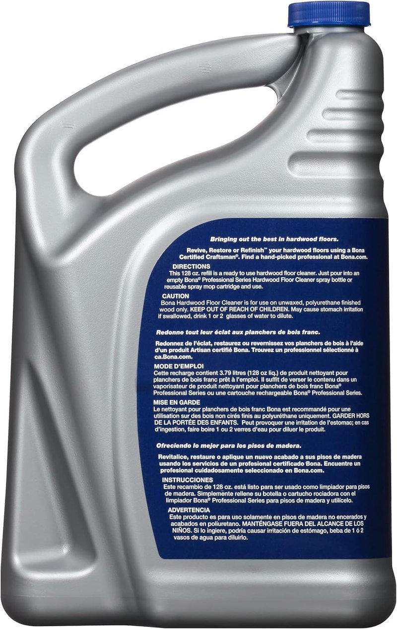 Bona Professional Series Hardwood Floor Cleaner Refill, 128 Fl Oz