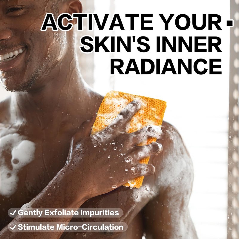Kojic Acid Soap Bar with African Net Sponge, Exfoliating Bundle to Help Even Skin Tone and Unclog Pores, for Face and Body, Deep Cleansing Wash for Smoother, Revitalized Skin