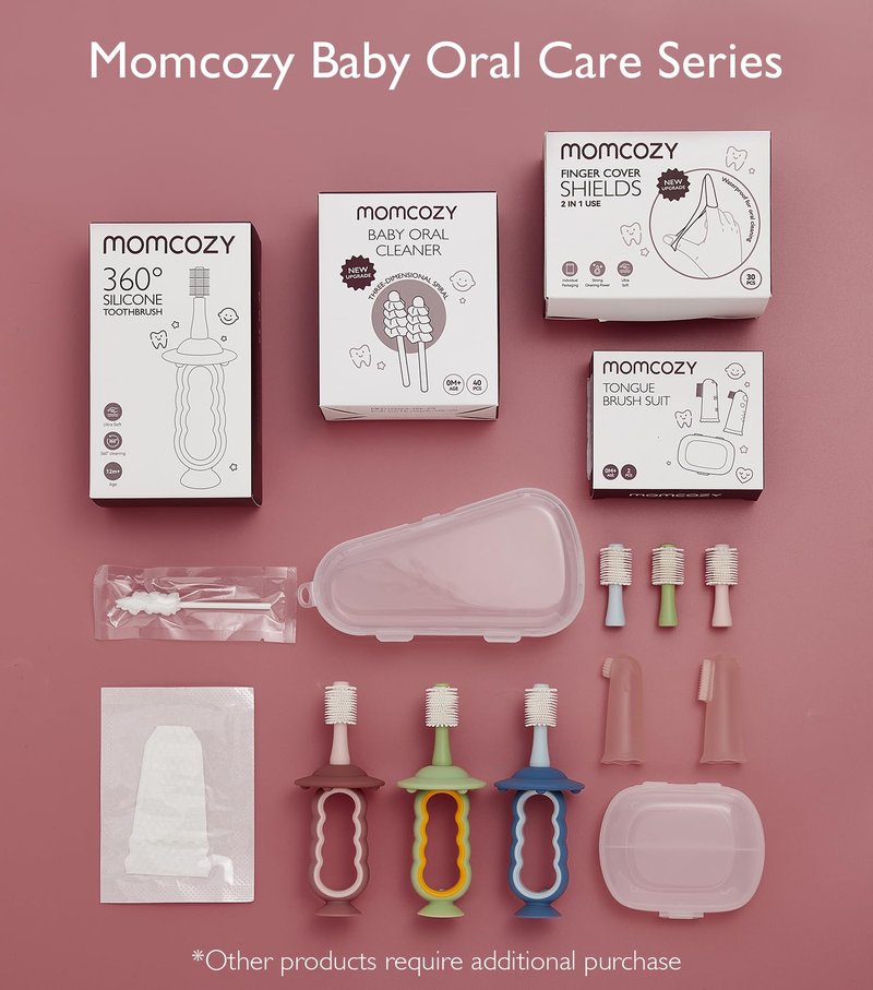Momcozy Baby Tongue Cleaner Gauze, Baby Toothbrush Disposable Oral Cleaner, Toddler Tooth Brush for Tooth Mouth Gum Clean, Infant Toothbrush Oral Cleaning Stick, Baby Oral Cleaner Newborn, 40 Count
