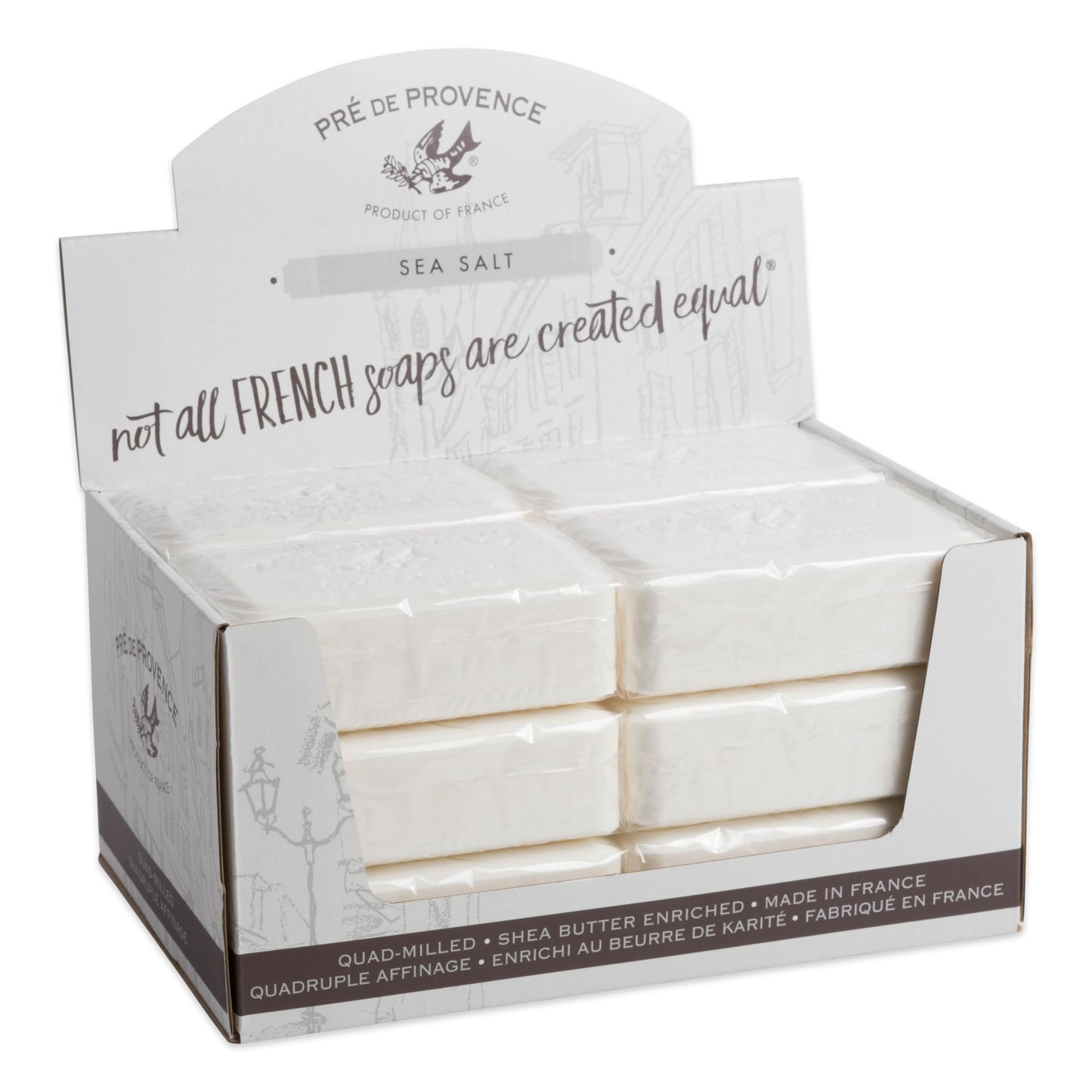 Pre de Provence 250g Soap Bar, Case of 12 - Sea Salt