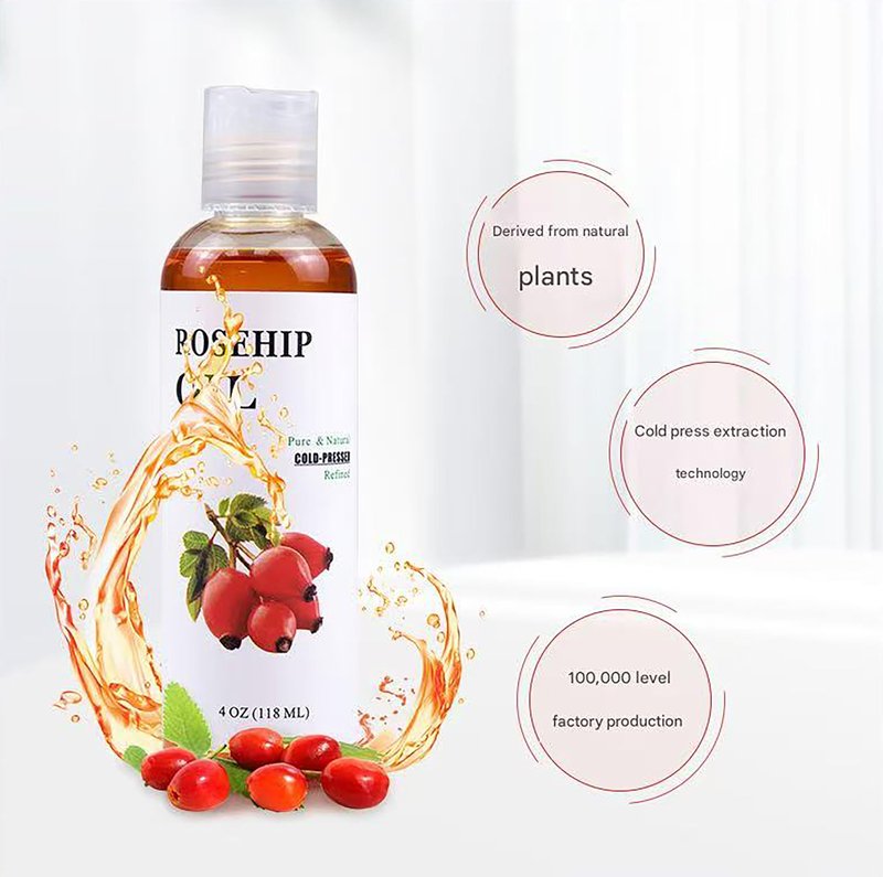 100% Pure Rose Hip Essential Oil for Hair Growth,Premium Carrier Oil,Body & Face Moisturizing Rosehip,Scalp Massage, Natural Organic for Skin