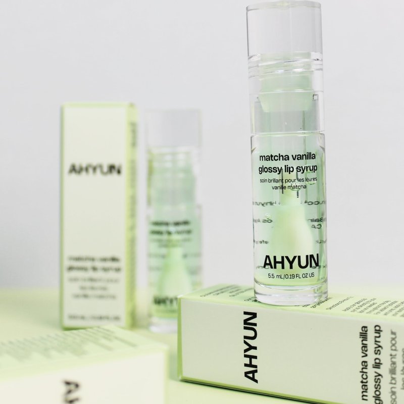 AHYUN Matcha Vanilla Glossy Lip Syrup - Hydrating Non-Sticky Lip Treatment - Creamy Vanilla Flavor - Smooth & Glossy Lips - Vegan & Cruelty-Free - Fungal Acne Safe - Nourishes Dry Lips