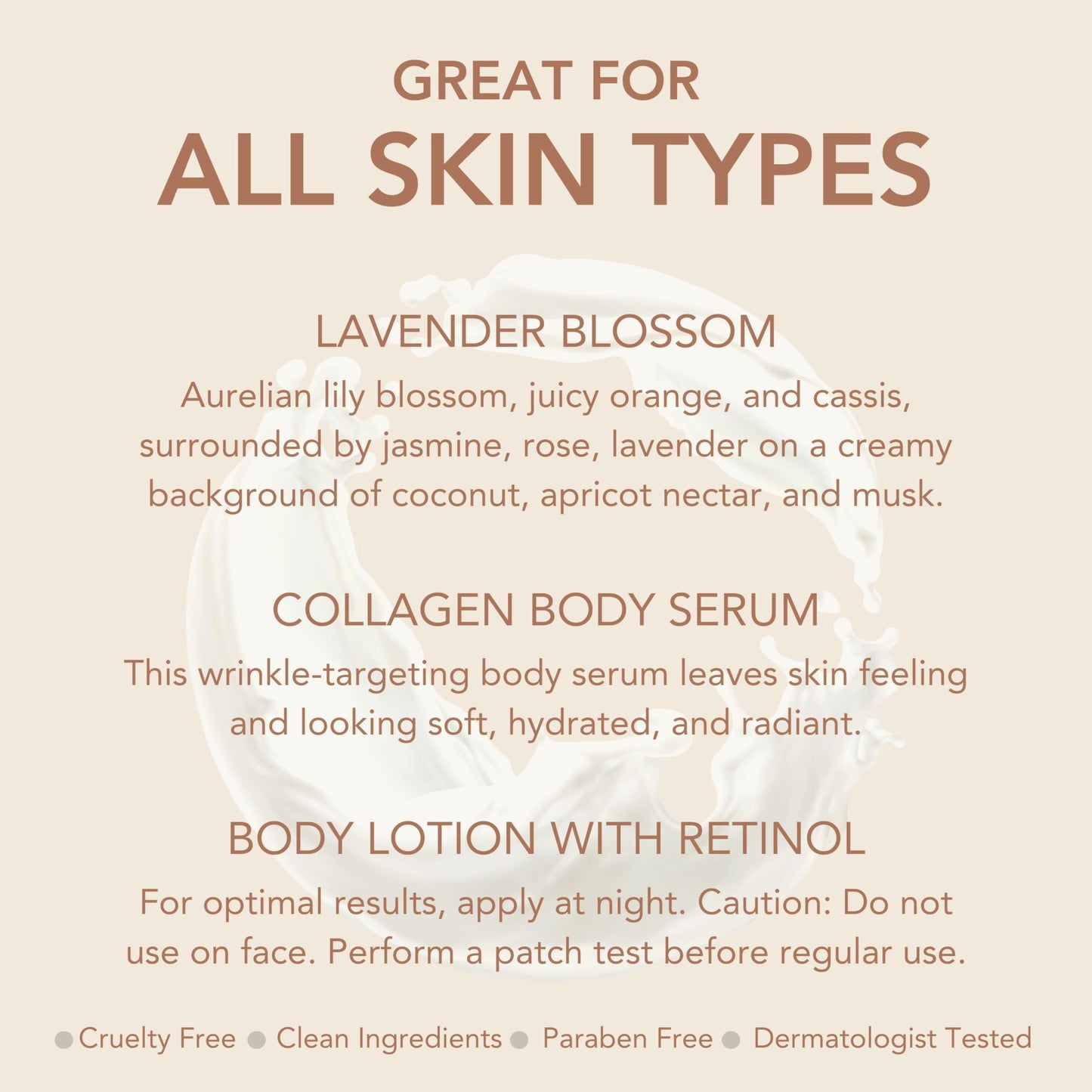 Dionis Goat Milk Lavender Blossom Lotion, Body Lotion with Retinol, and Body Serum with Collagen Hydration Kit