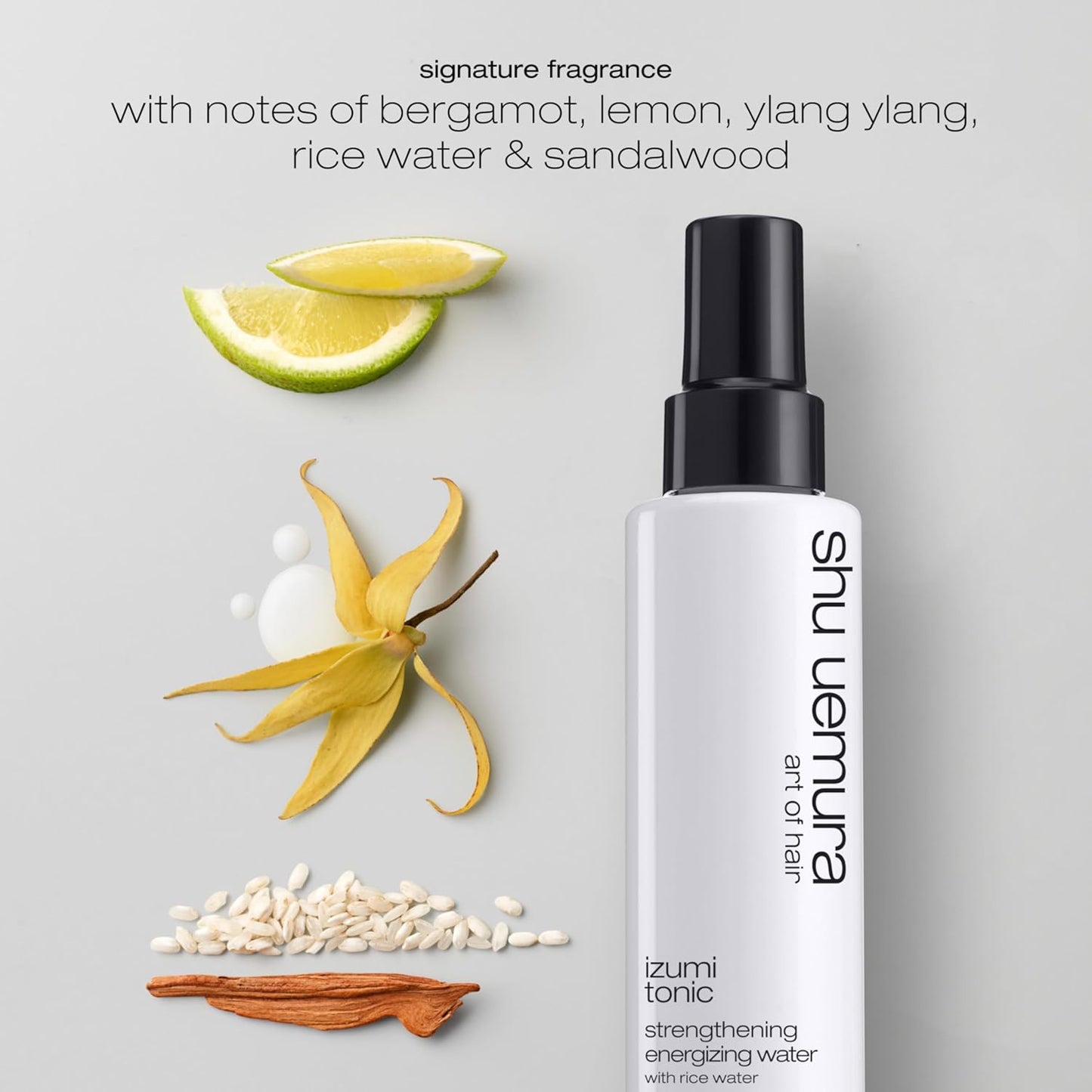 shu uemura art of hair Izumi Tonic Strengthening & Thickening Rice Water Treatment - Leave-In Hair Treatment, Hydrates and Repairs Damaged Hair, With Japanese Rice Water