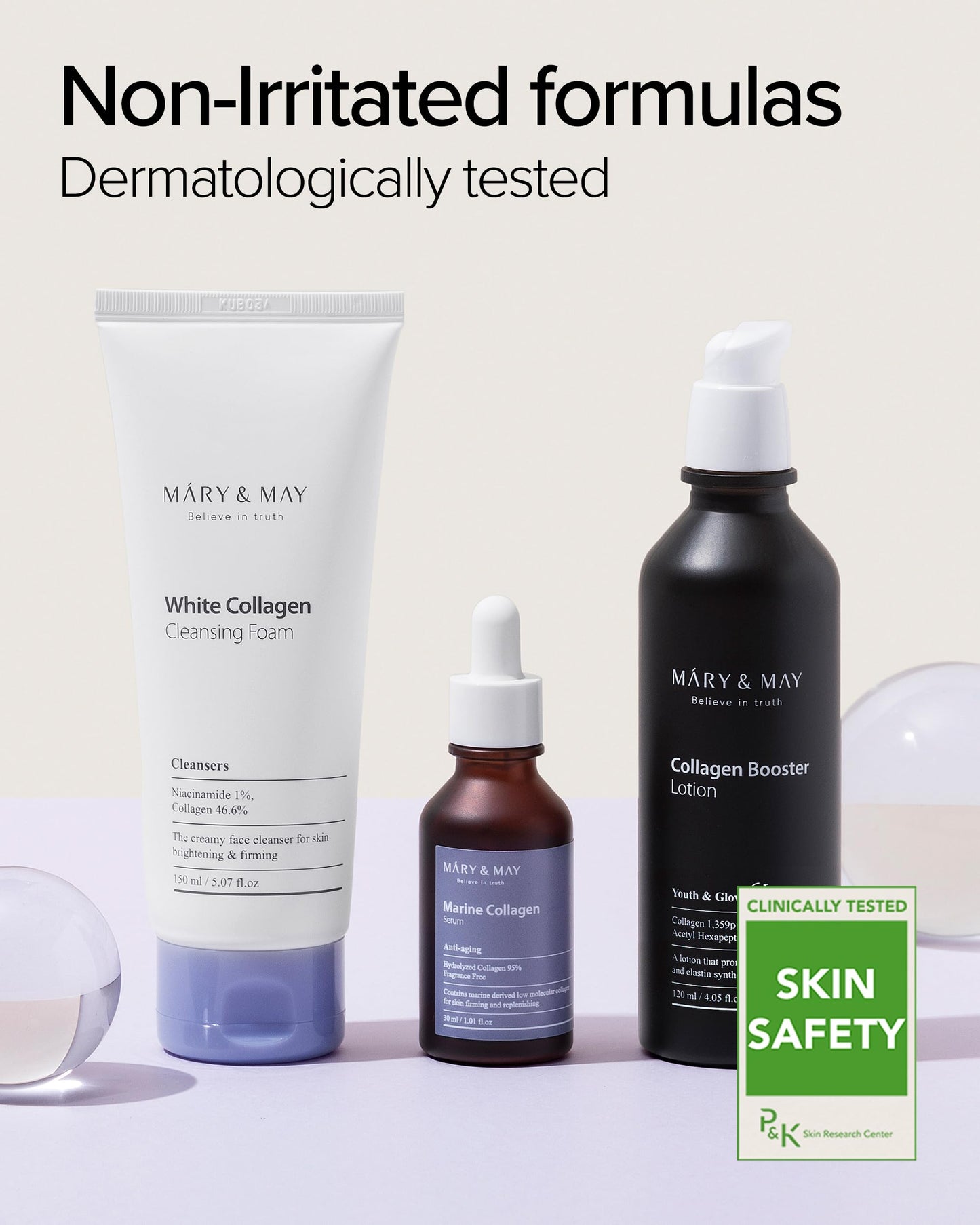 Mary&May Collagen Booster Lotion - Anti Aging, Firming and Elasticity Care with Peptides - Korean Skincare, EWG Green Grade, Hypoallergenic, 4.05 fl.oz.