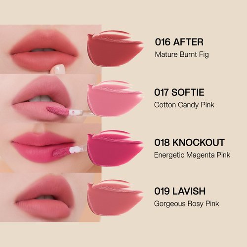 MUZIGAE MANSION Objet Lip Stain (Unique Paint Tube Design) – Velvet Matte Tint, Long-Lasting Waterproof Lipstick, Hydrating Korean Makeup, Red & Rose Gloss, K-Beauty Tinted Lipstain (17 SOFTIE)