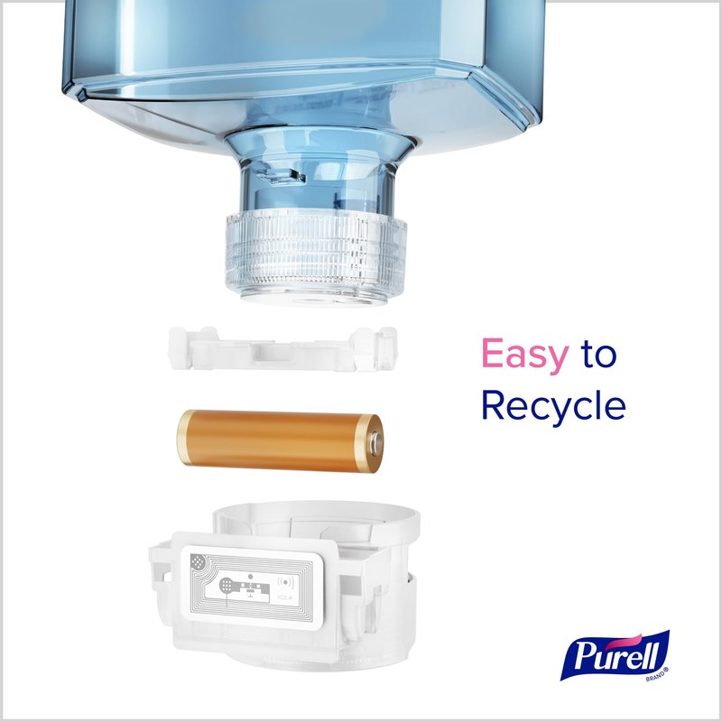 PURELL ES10 Automatic Hand Soap Dispenser, White, for 1200 mL PURELL ES10 Hand Soap Refills (Pack of 1 Dispenser, Refills Sold Separately) - 8330-E1