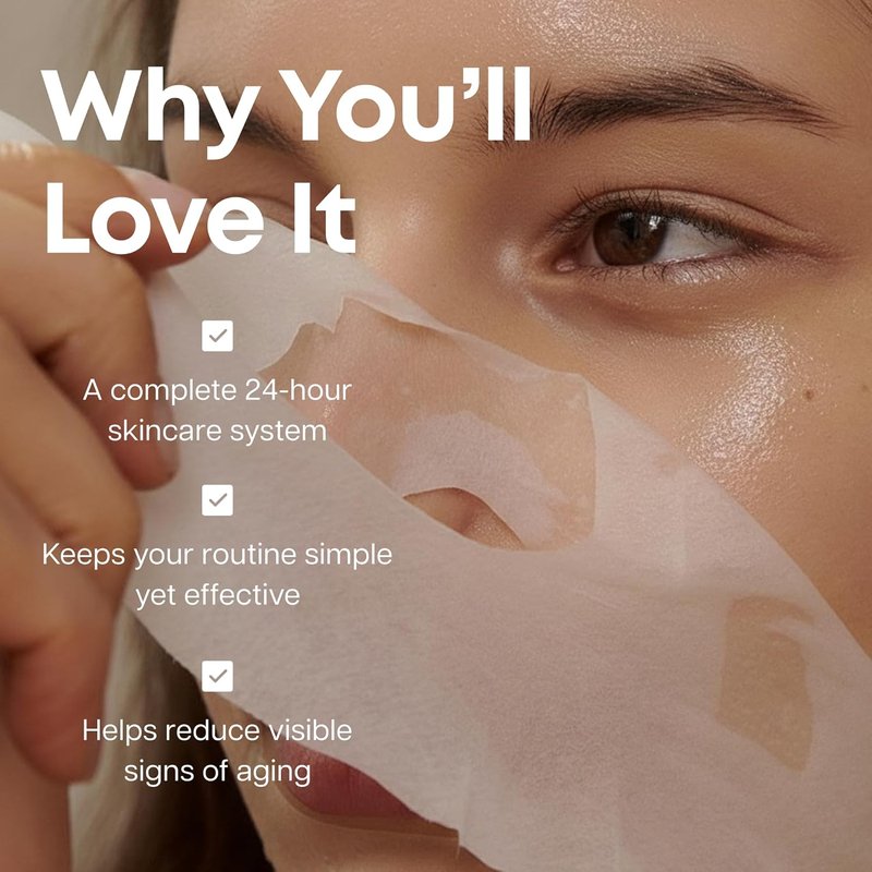 Retinol & Collagen Face Mask | Firming Hydration for Youthful Skin - 5 Vegan Korean Sheet Masks