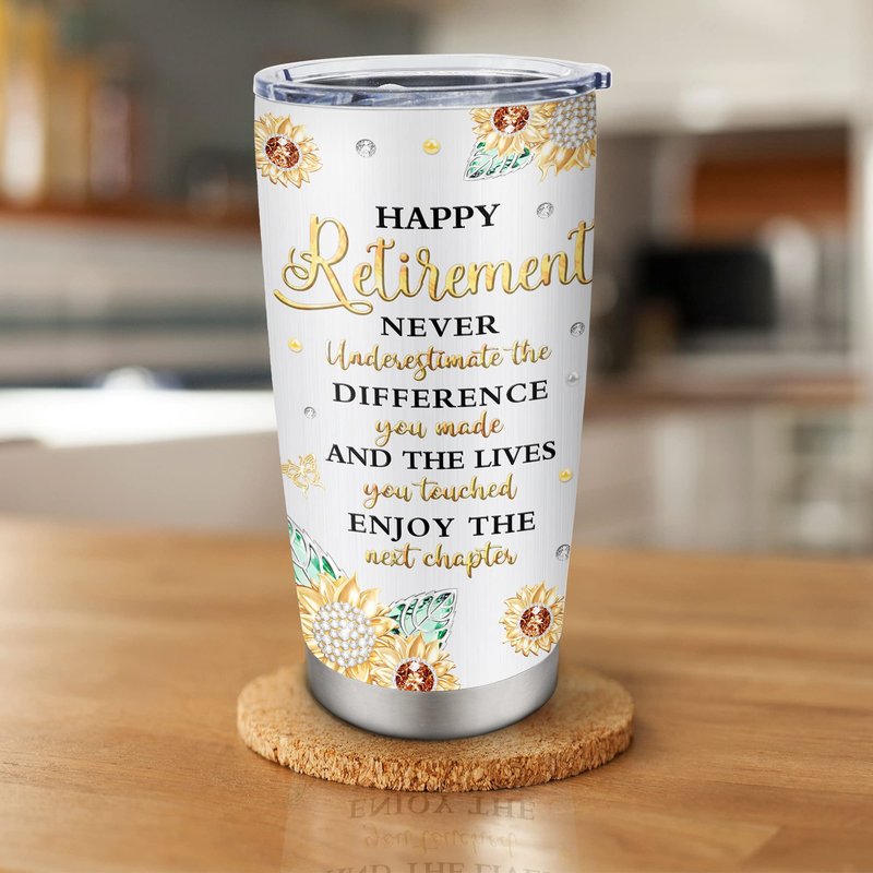 Biomlon Retirement Gift for Woman 2026 Tumbler 20oz, Happy Retirement Party Decorations, Retired/Going Away/Leaving Gifts for Women/Coworker/Friend/Teacher/Nurse