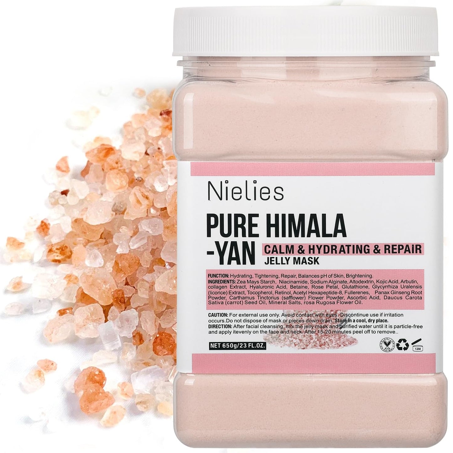 Nielies Jelly Mask, Facial Skin Care- Peel-Off Jelly Mask Set, Jelly Mask For Facials, Face Mask For Instant Hydration, Vegan Peel Off Face Mask, For Cleaning, Calming (Pure Himala Yan)