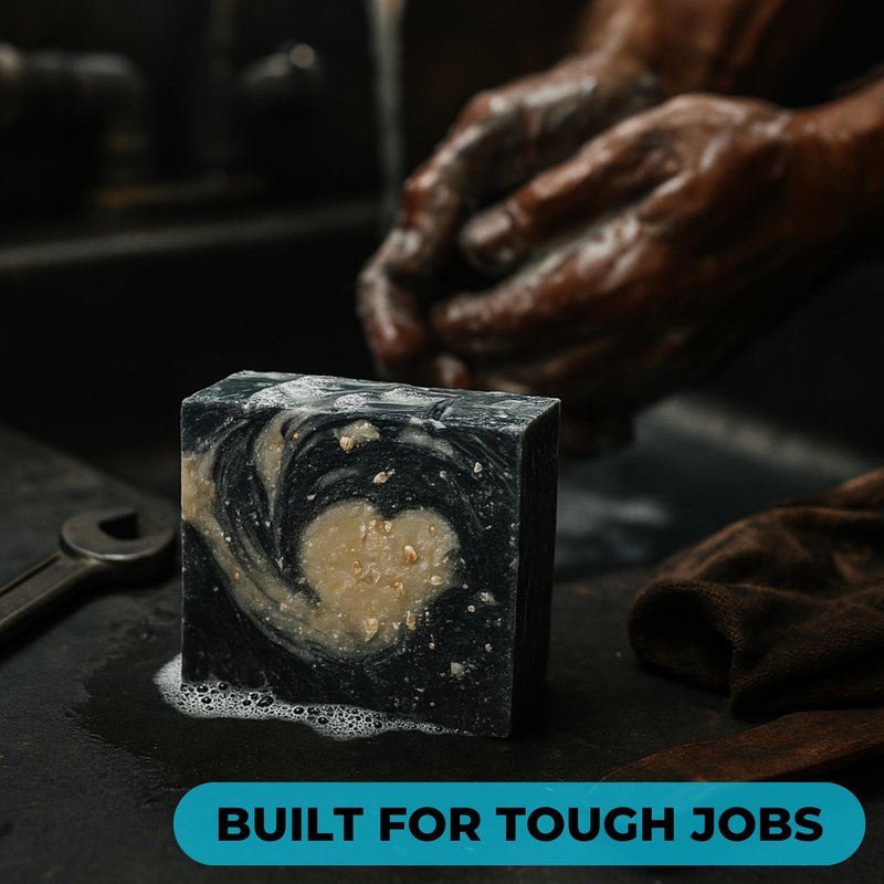 Natural Soap Bar with Beeswax, Charcoal & Shea Butter - Made in USA | Cold Process All Natural Soap Bar for Face, Body & Hands | Deep Cleansing Bar Soap with Coconut for Gentle, Moisturizing Care