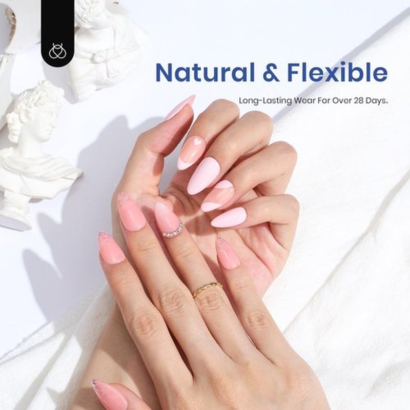 Beetles Gel Nail Kit Almond: 504Pcs Beetles Gel Nail Kit Easy Nail Extension Set Etch X Nail Tips Short Medium Almond Half Matte Nail Tips 5 in 1 Nail Glue Uv Led Nail Lamp DIY