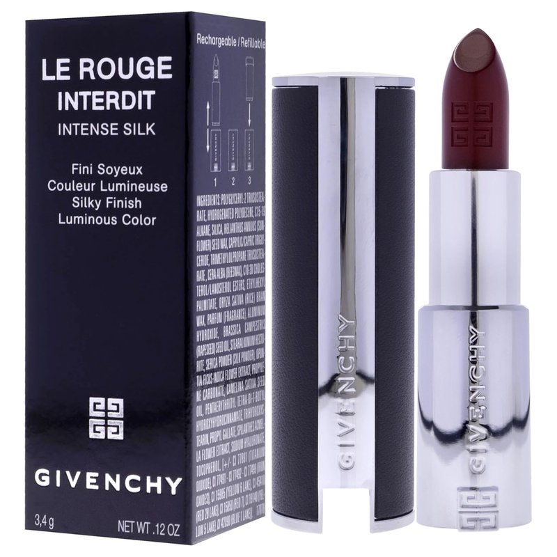 Givenchy Le Rouge Interdit Intense Silk Lipstick - N117 Rouge Erable | 0.11 oz Luxury Lip Color